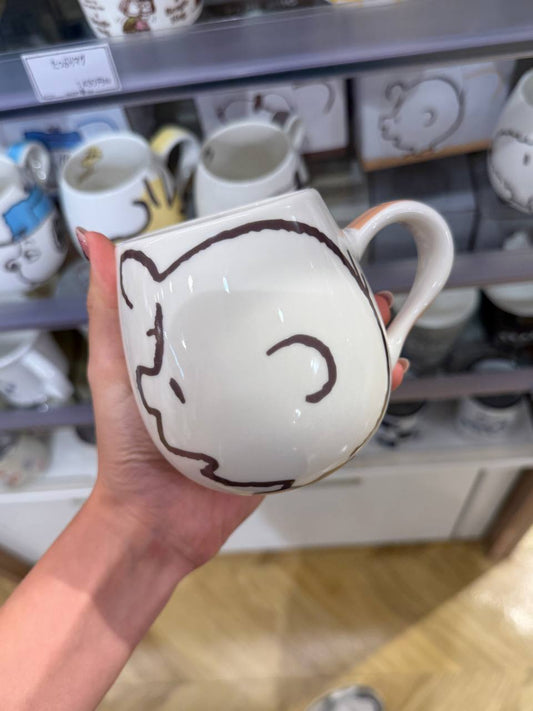 Tazón Snoopy Blanco con Diseño Lineal