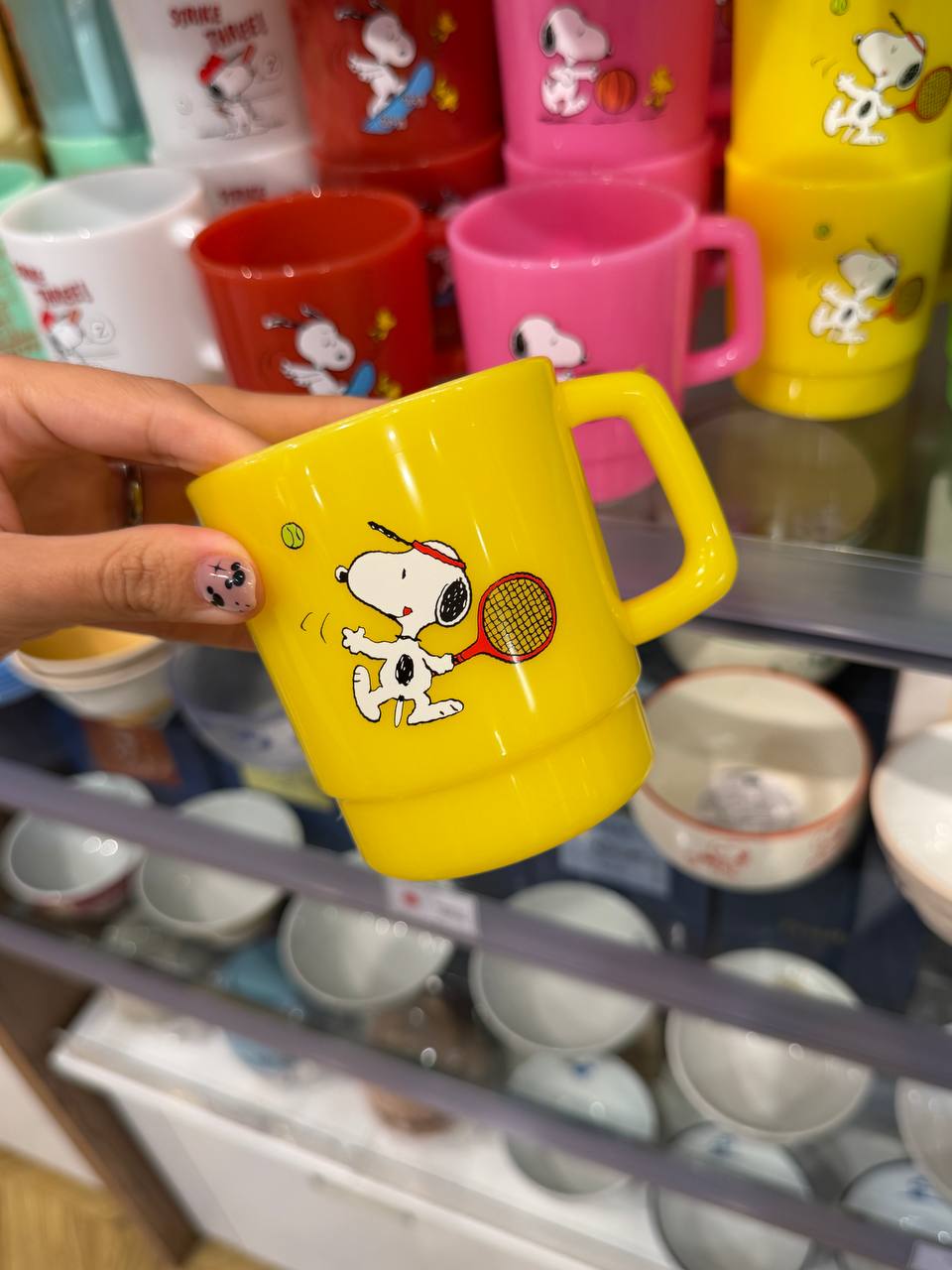 Tazón Snoopy Tenista Amarillo