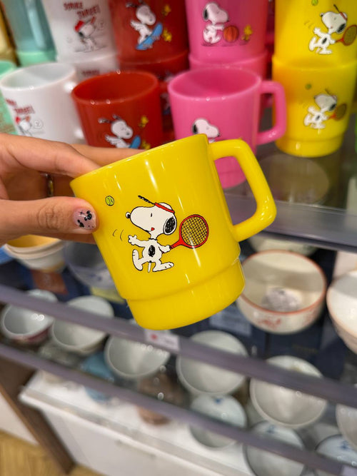 Tazón Snoopy Tenista Amarillo