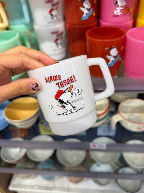 Tazón Snoopy Strike Three Blanco