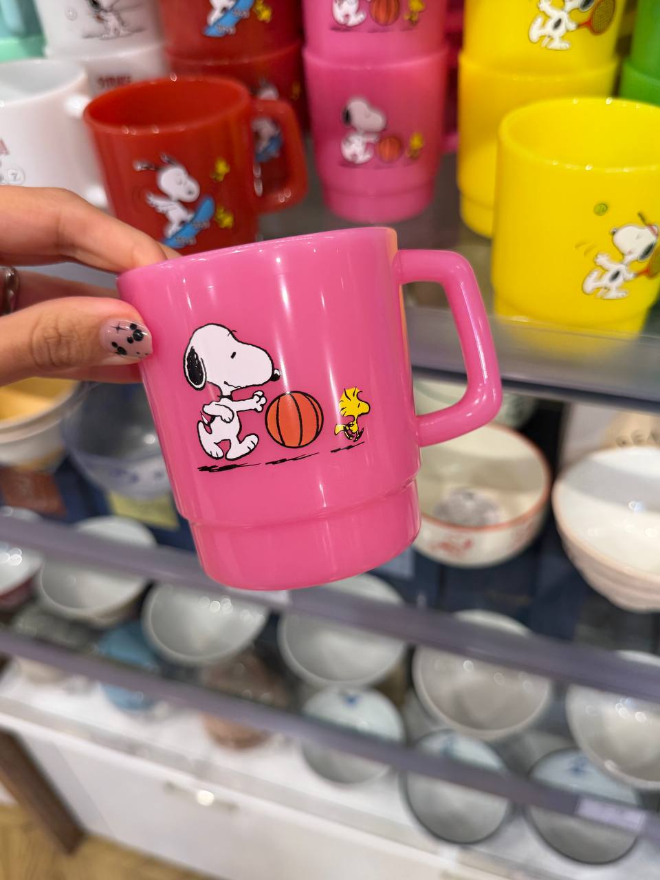 Tazón Snoopy Rosado con Woodstock