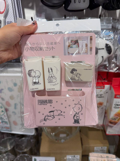 Set Organizador de Refrigerador Peanuts Snoopy y Charlie Brown