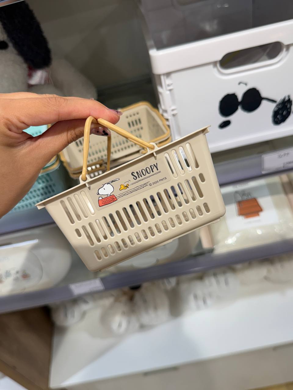 Cesta Snoopy Beige con Asas
