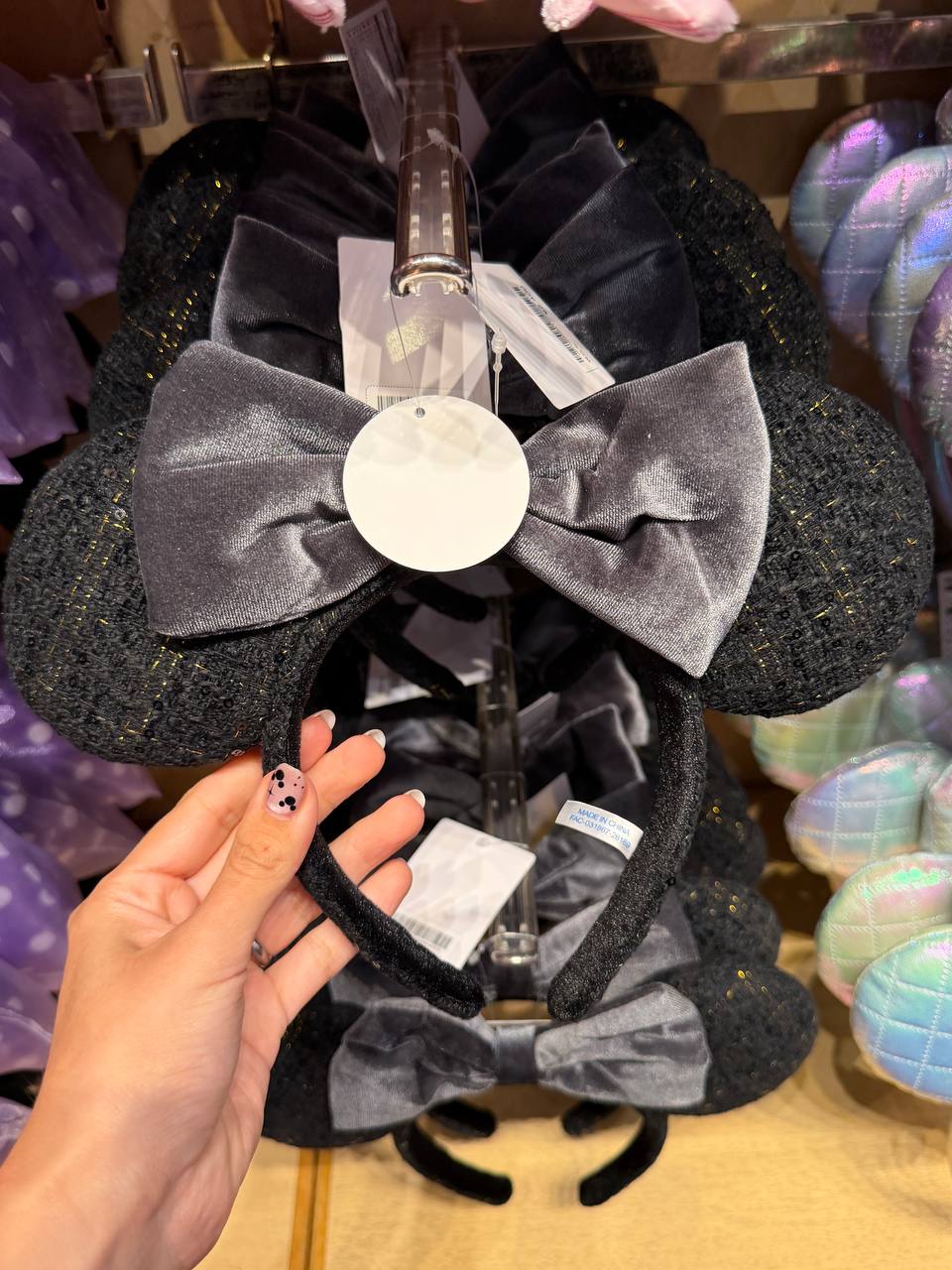 Accesorio de Pelo Minnie Mouse Lazo Gris Disney Tokyo