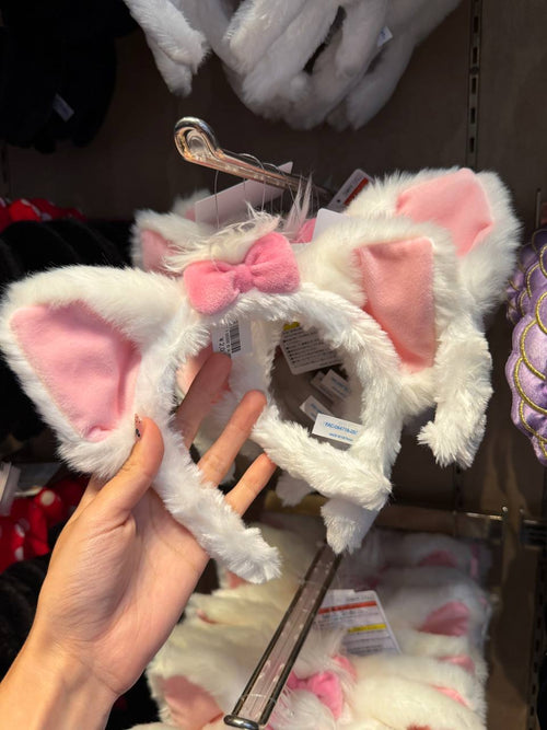 Orejas Disney Tokyo Blancas con Moño Rosado