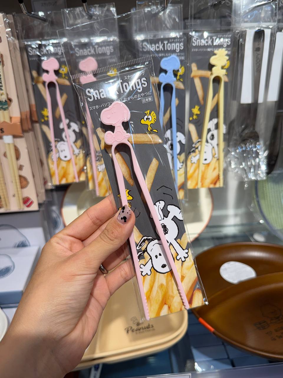 Pinza de Snacks Snoopy Rosada