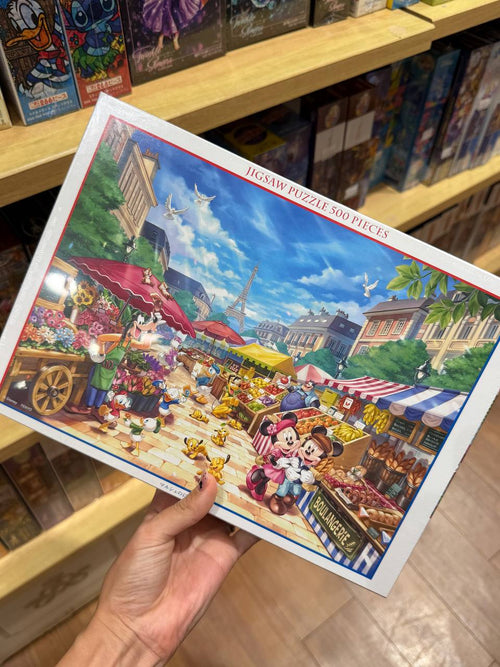 Puzzle Mickey y Minnie Mercado Parisino 500 Piezas