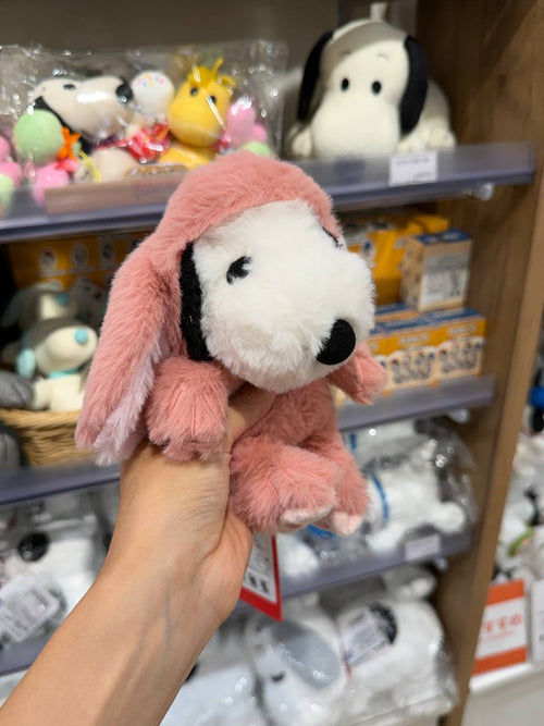 Peluche Snoopy con Capucha Rosada