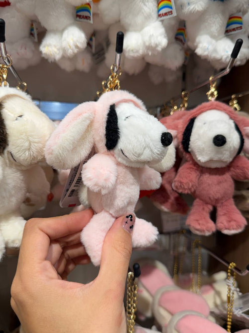 Llavero Snoopy Rosado de Peluche