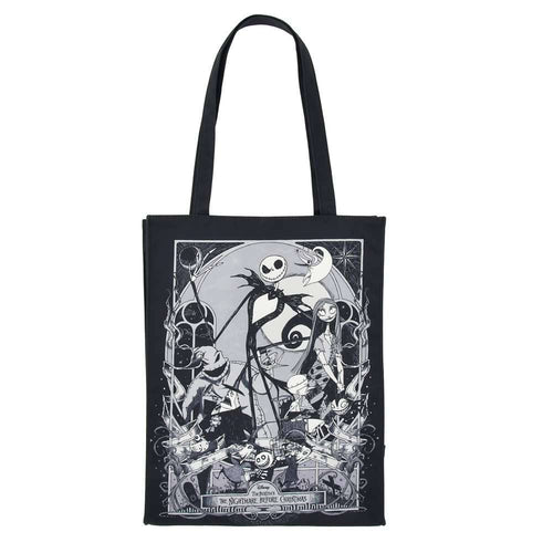 Bolso Jack Skellington y Sally Blanco y Negro