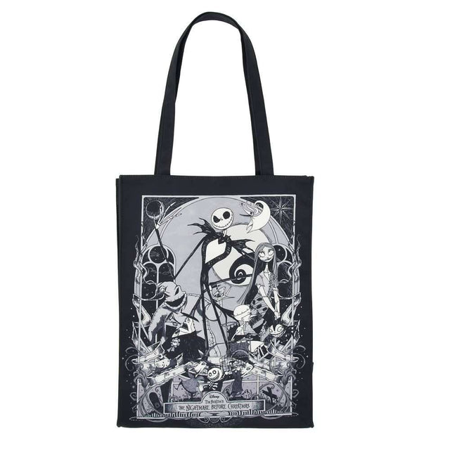 Bolso Jack Skellington y Sally Blanco y Negro