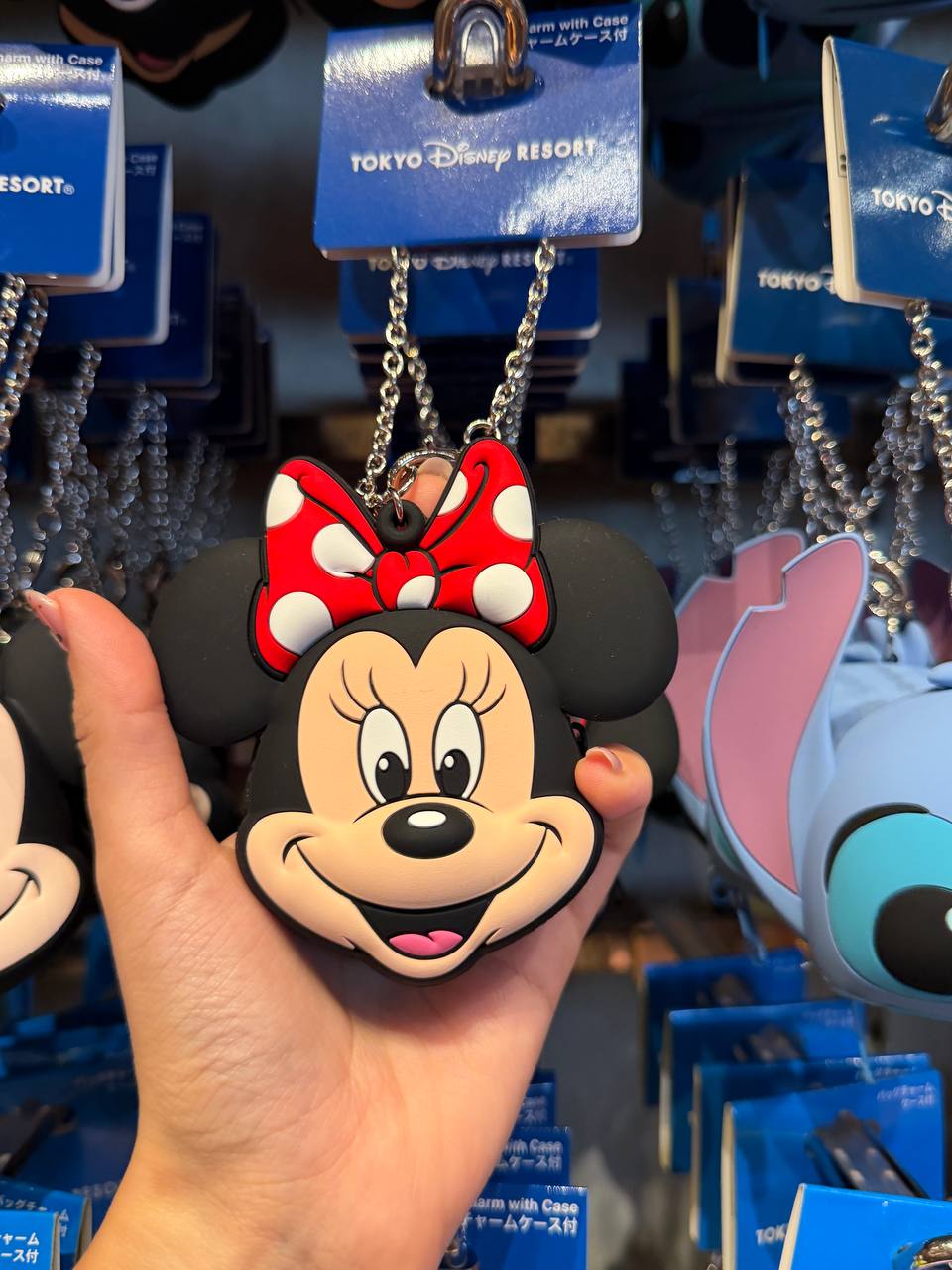Llavero Monedero Minnie Lazo Rojo