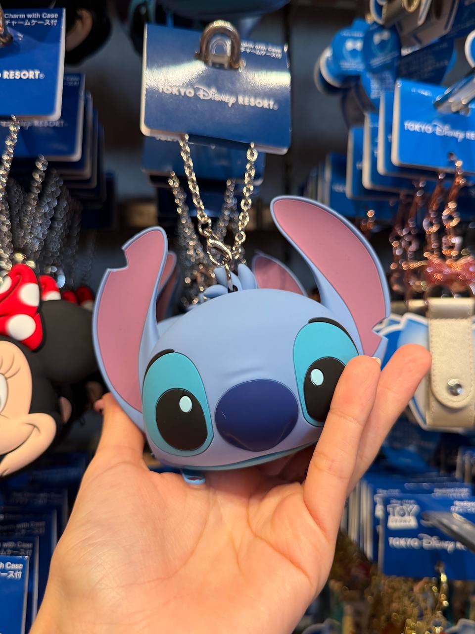 Llavero Monedero Stitch Rostro Azul
