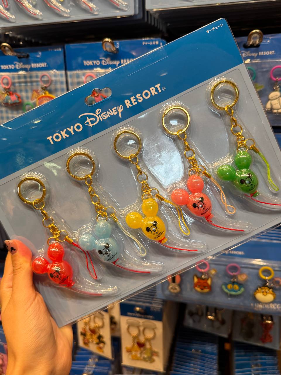 Set de Llaveros Mickey Globos de Colores