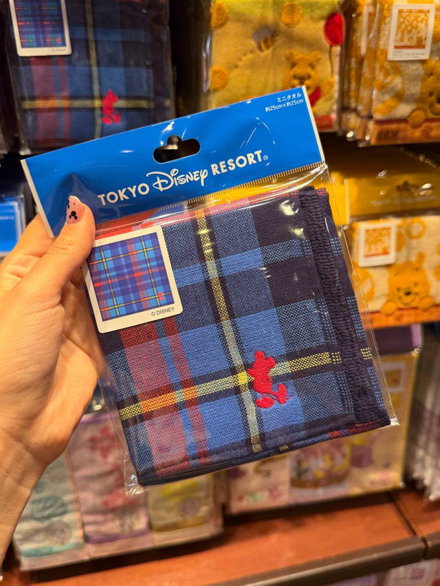 Toalla de Cara Mickey Cuadros Azul