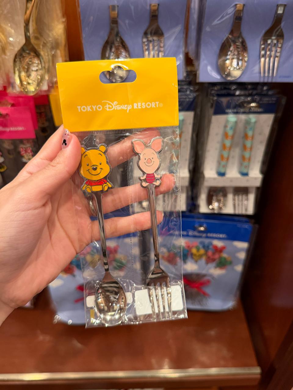 Cubierto Winnie y Piglet Disney Tokyo