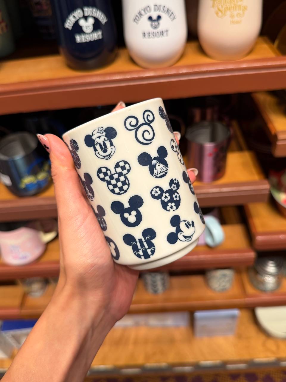 Taza Mickey y Minnie Diseño Azul