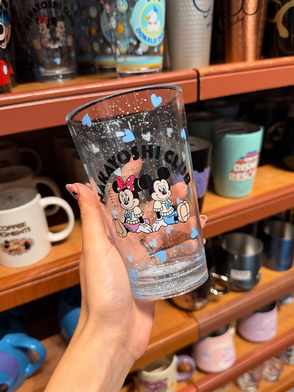 Vaso Mickey y Minnie Corazones Disney