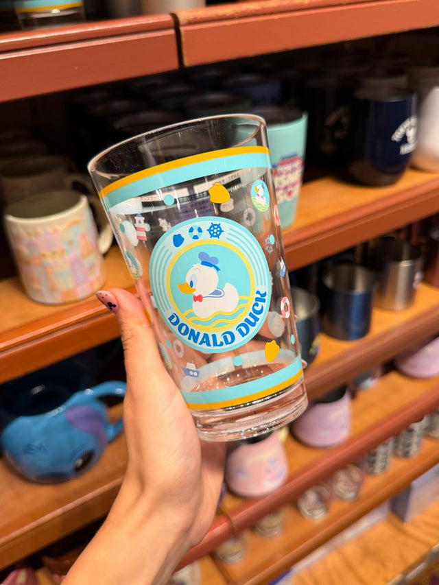Vaso Donald Duck Transparente con Detalles Turquesa