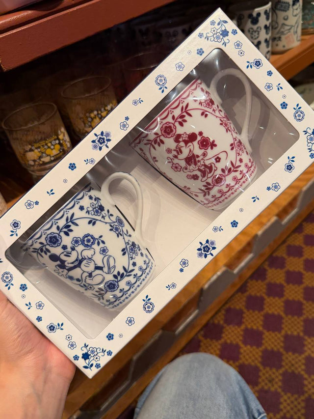 Set de Tazones Mickey y Minnie Floral