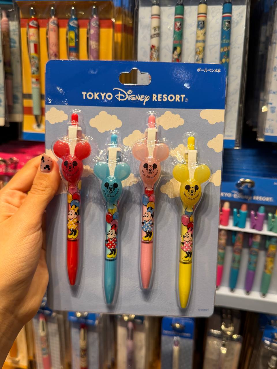 Set de Lapiceras Mickey y Minnie Disney 4 Colores