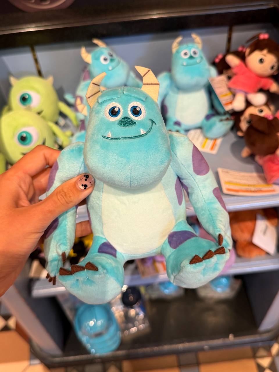 Peluche Sully Azul con Manchas Moradas