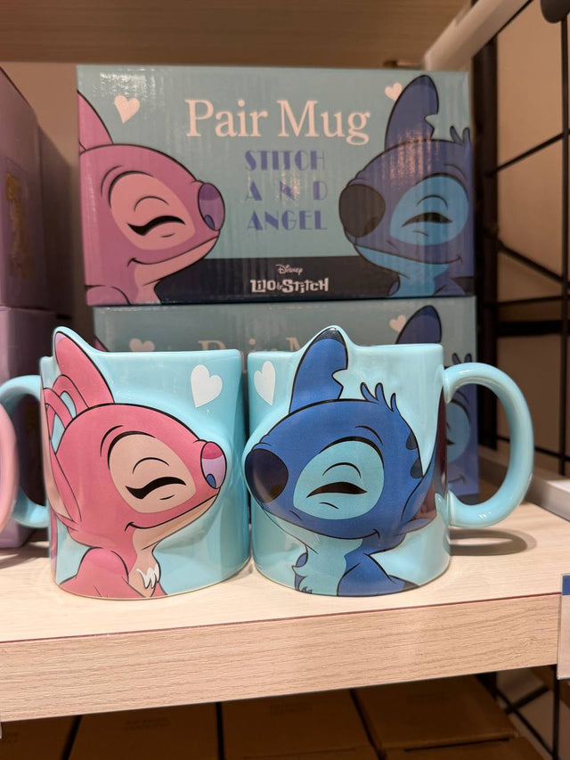 Set de Tazas Stitch y Angel Disney