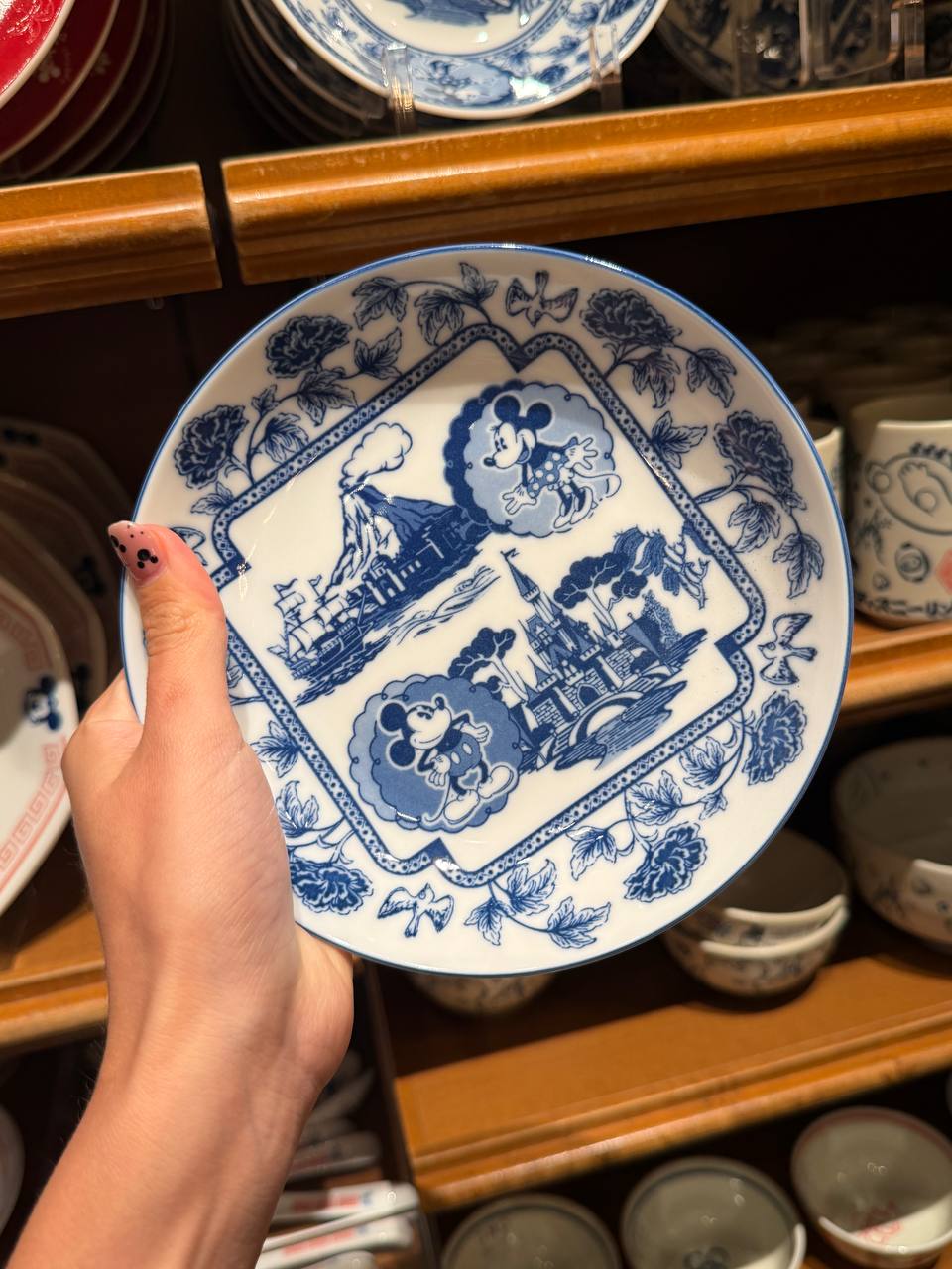 Plato Mickey Vintage Azul y Blanco