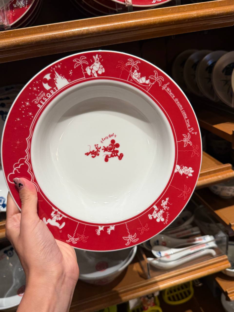 Plato Mickey Rojo Disney