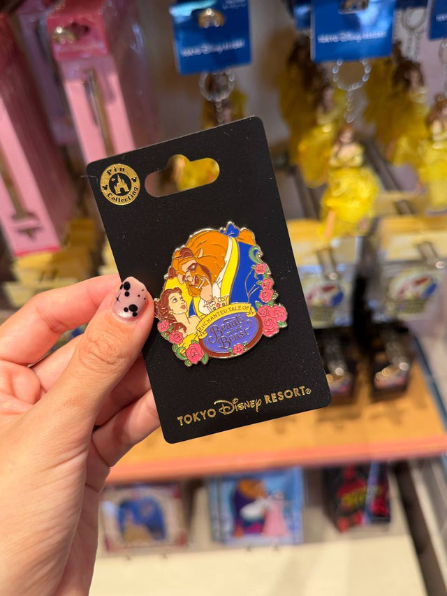 Pin Bella y la Bestia Rosas Tokyo Disney Resort