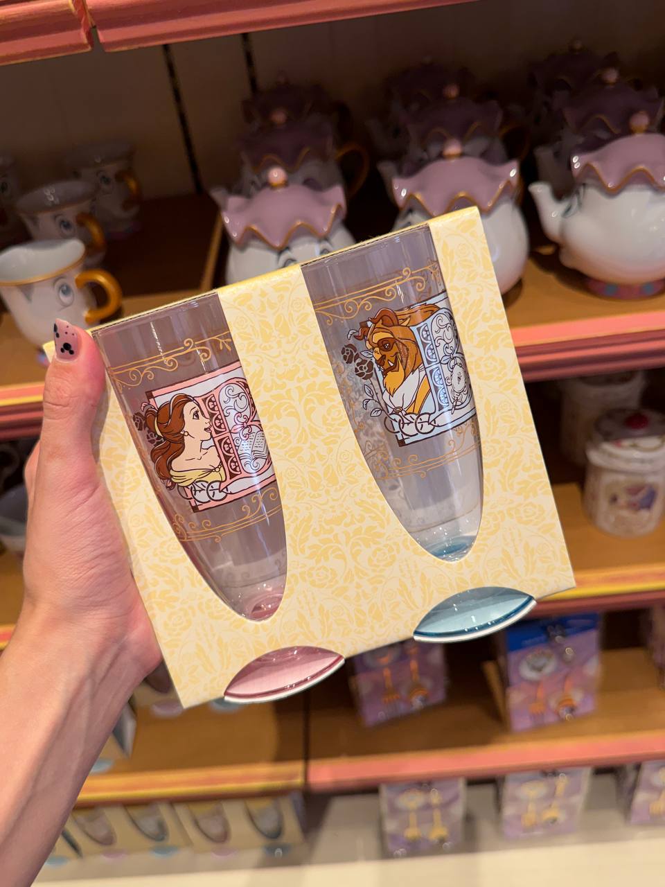 Set de Copas Bella y Bestia Disney