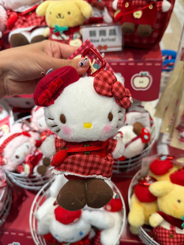 Llavero Hello Kitty Rojo a Cuadros