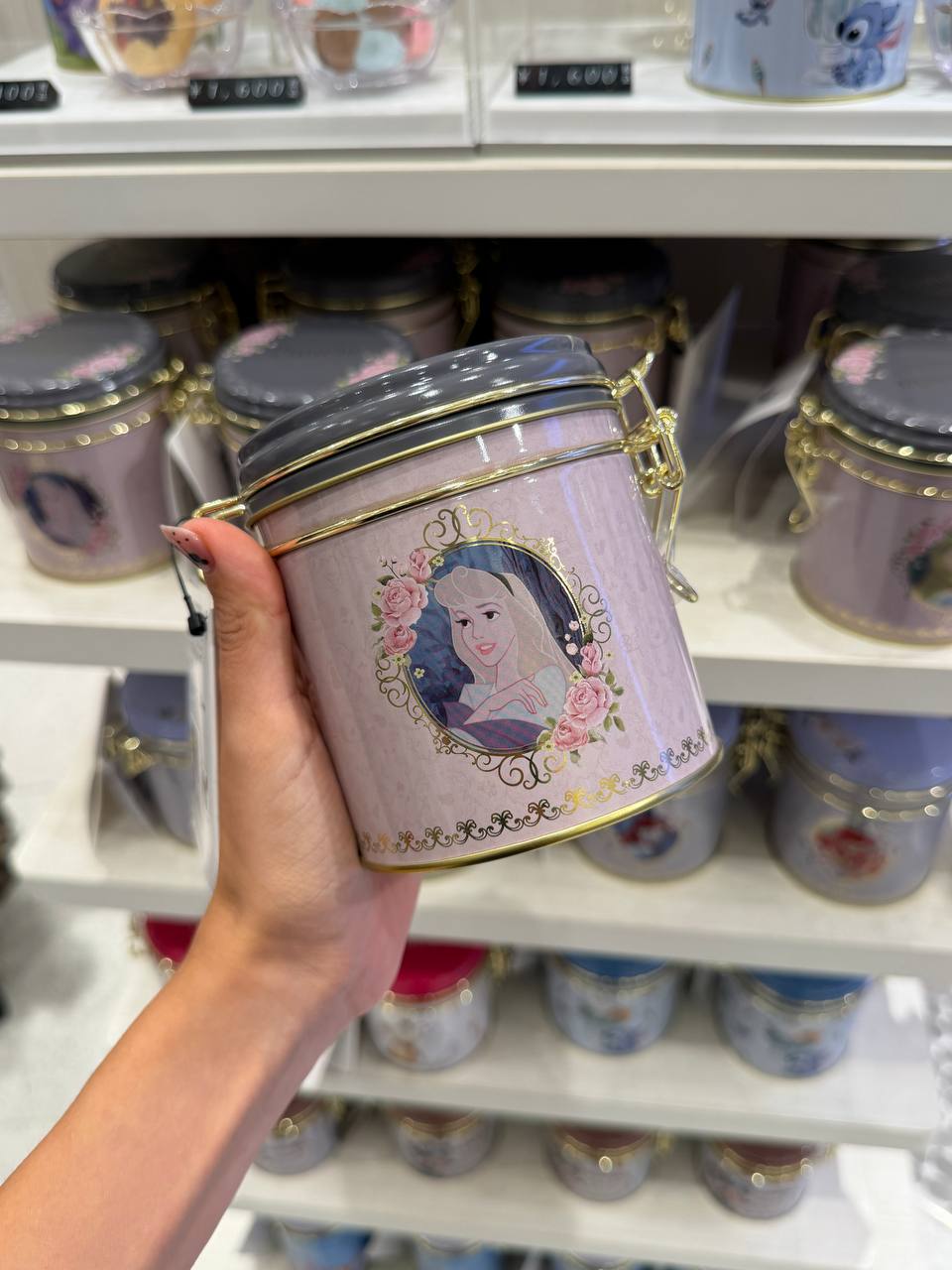Caja Metálica Aurora Disney con Flores