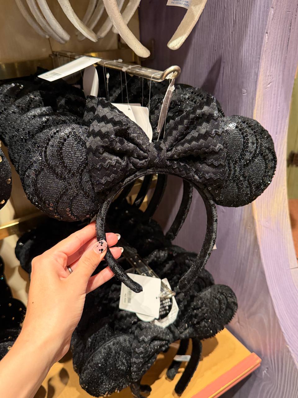 Accesorio de pelo Minnie Negro con Lentejuelas