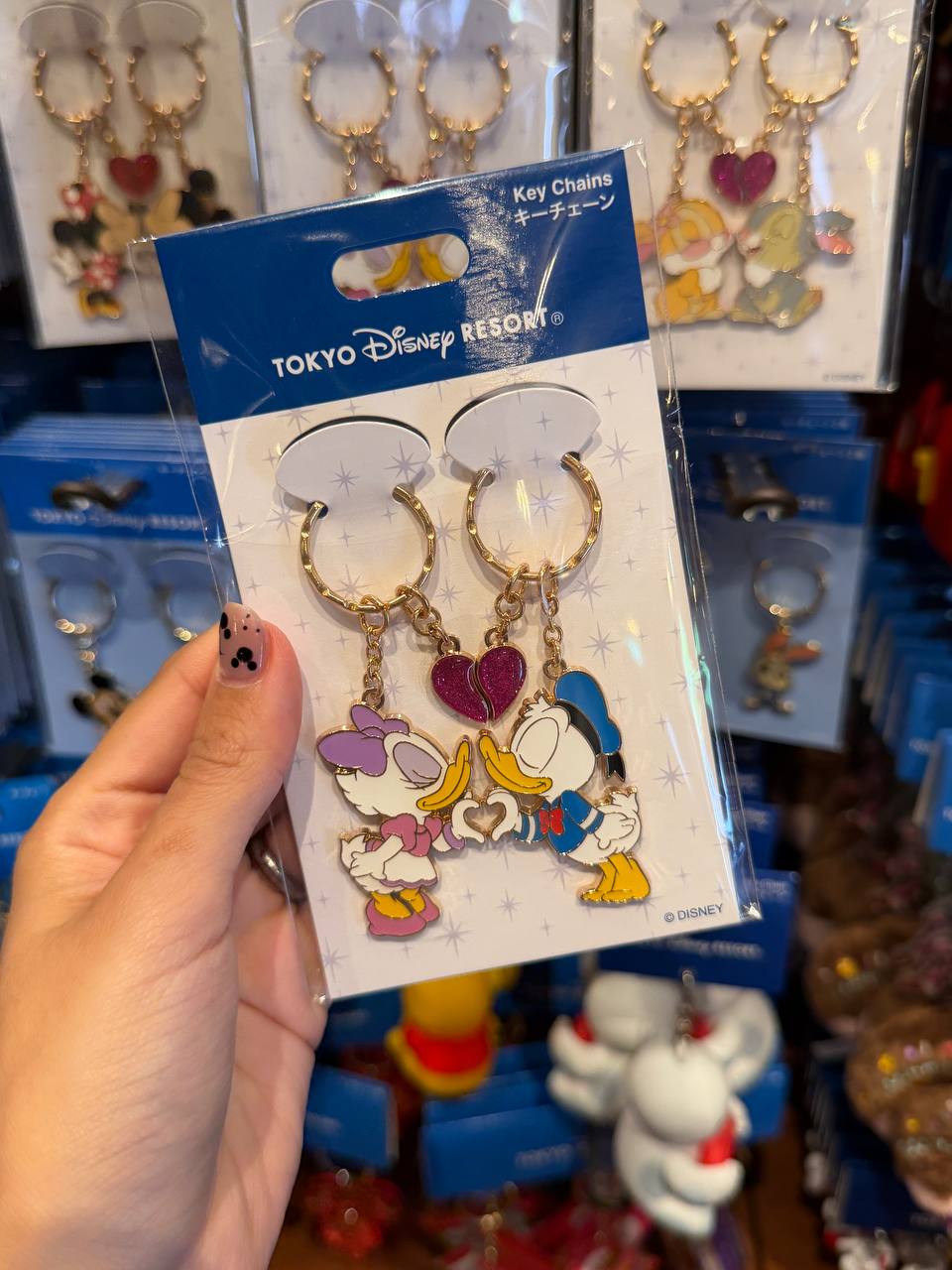 Llavero Doble Donald y Deisy Disney Resort