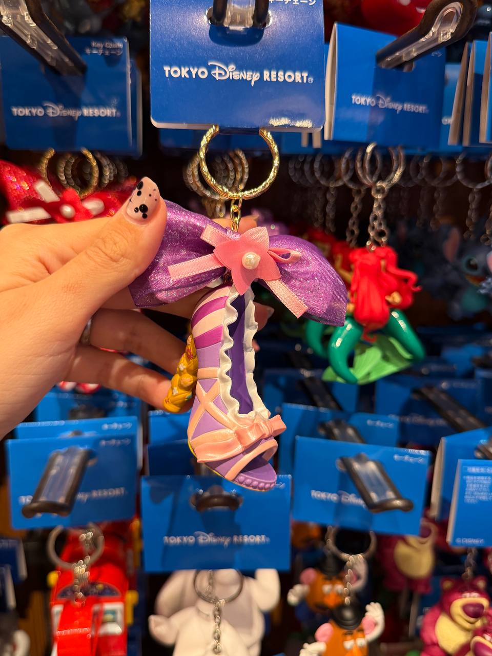 Llavero Zapato Rapunzel Morado y Rosado