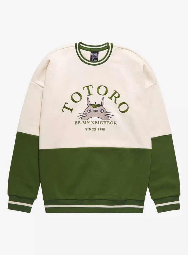 Polerón Totoro Verde y Crema