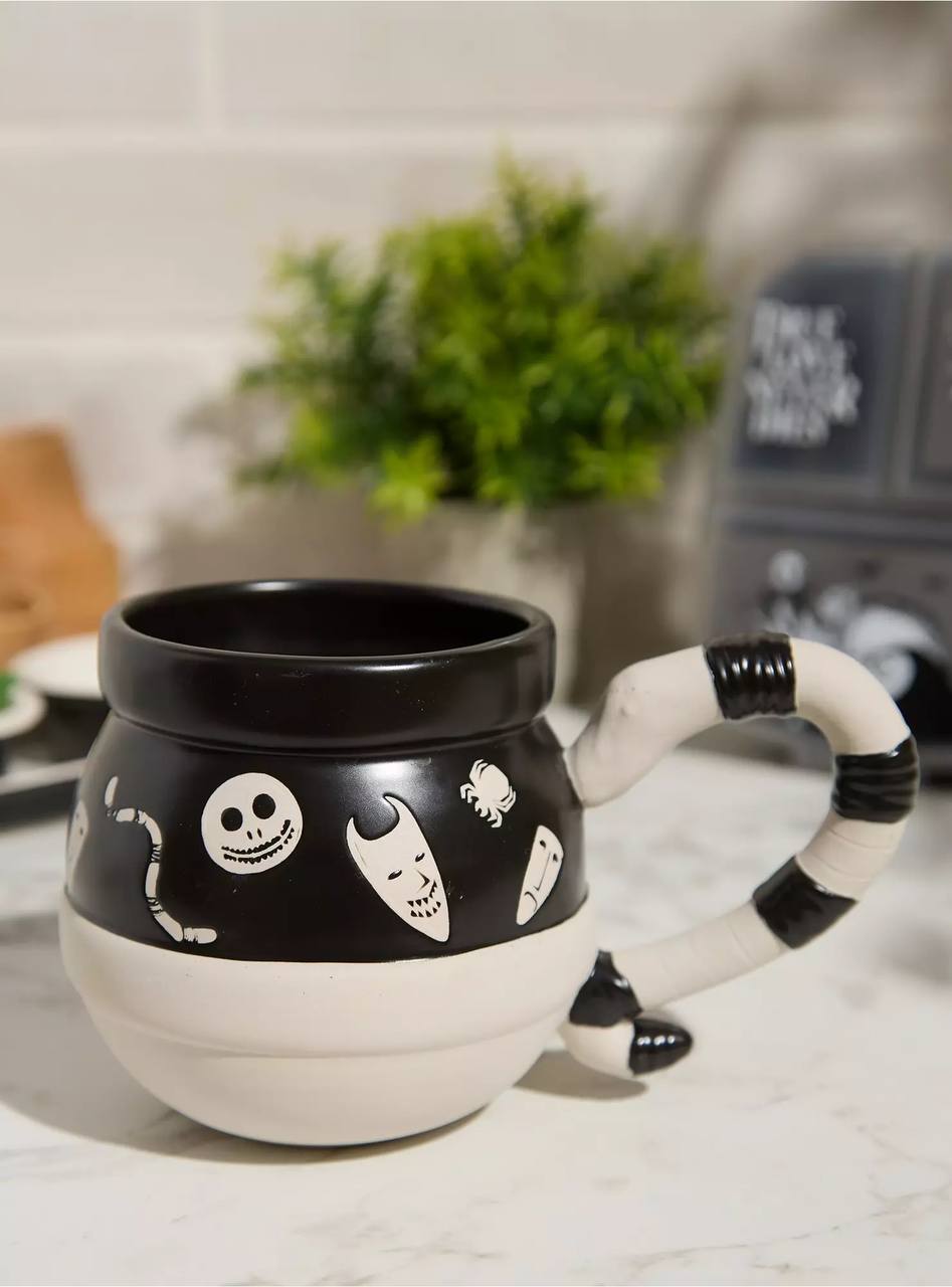 Tazón Jack Skellington Diseño Blanco y Negro
