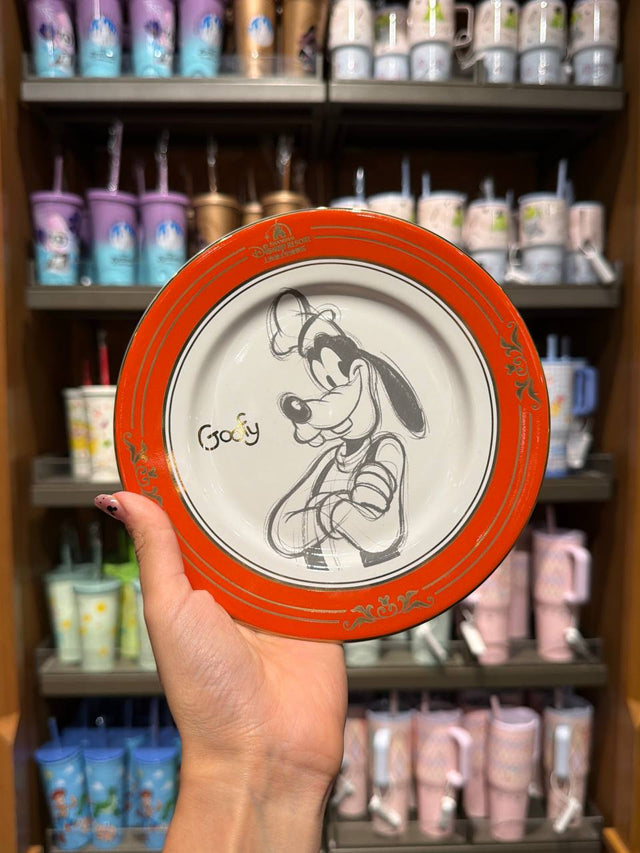 Plato Goofy con Borde Naranjo