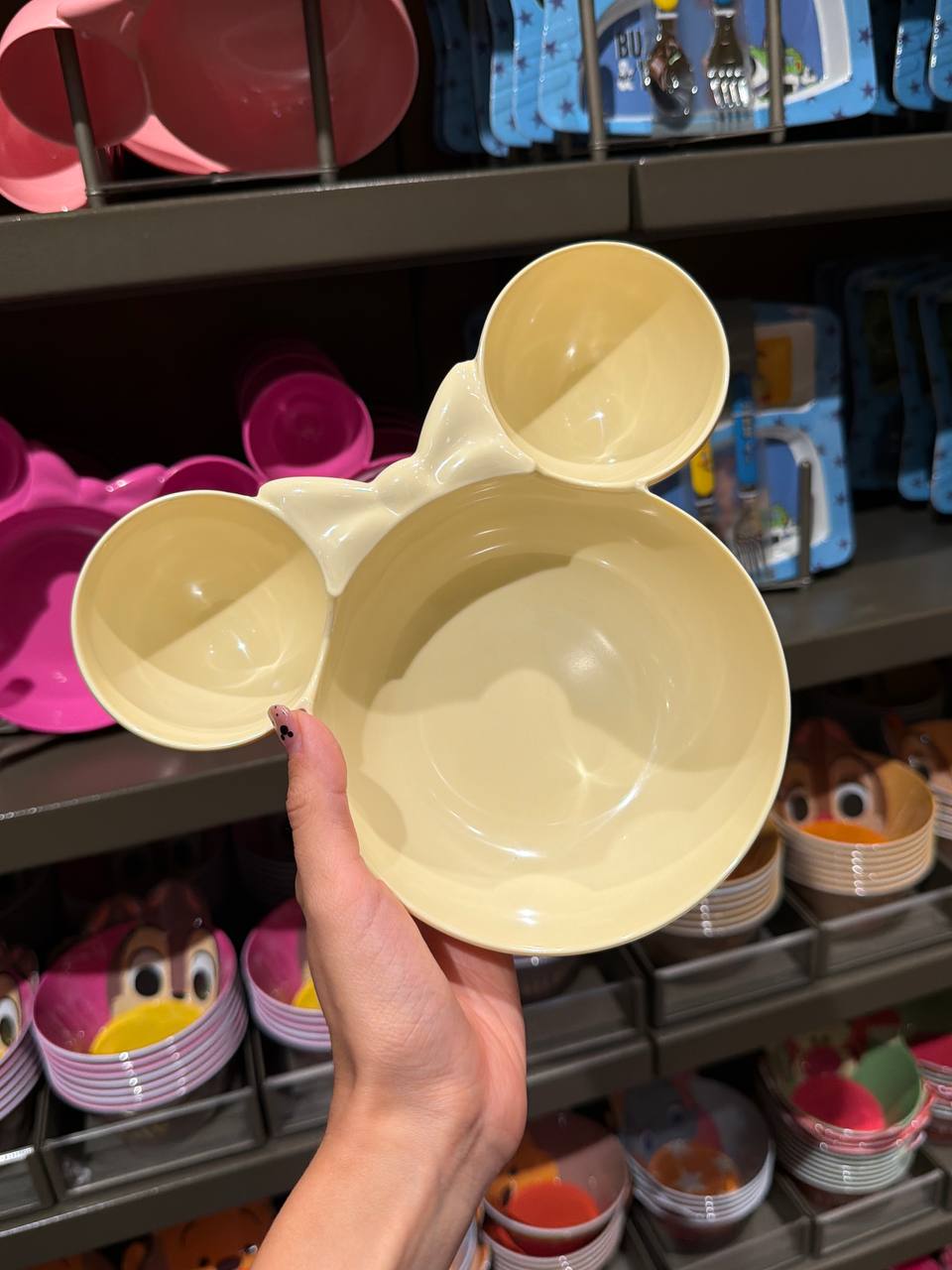 Plato Minnie con Compartimentos Amarillo