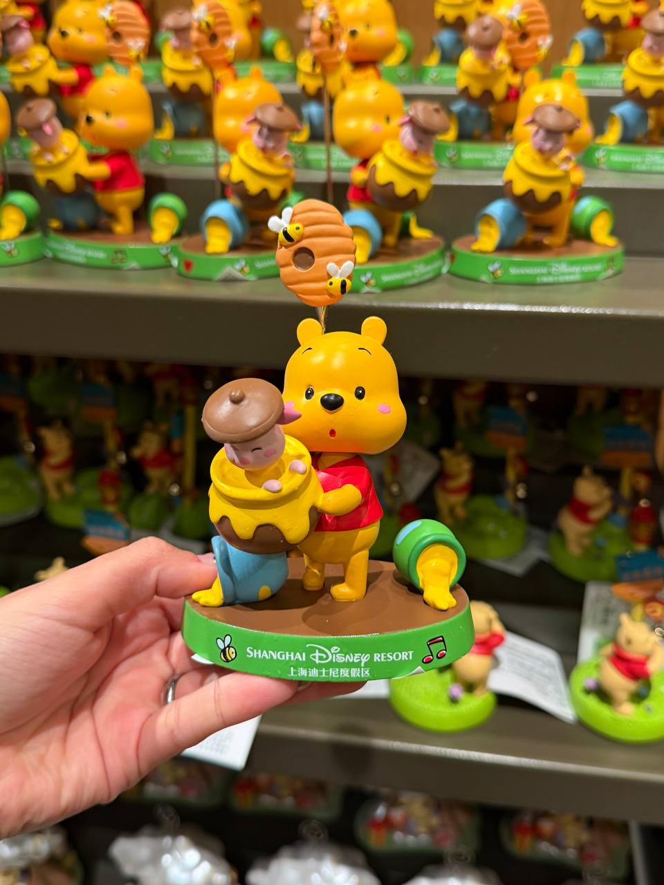 Figura Porta Foto Winnie y Piglet con Abejas
