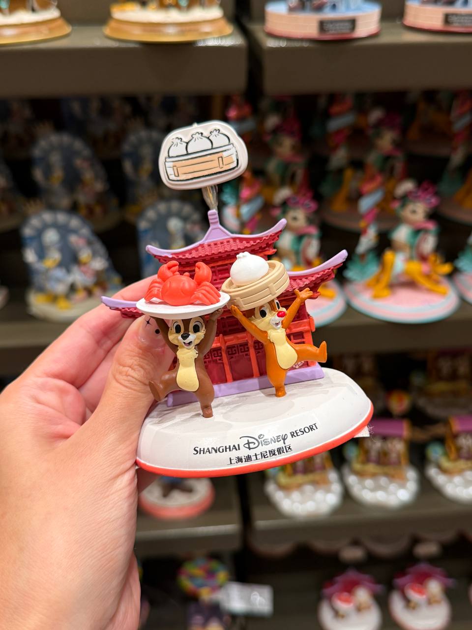 Figura Chip y Dale Porta Foto Shanghai Disney