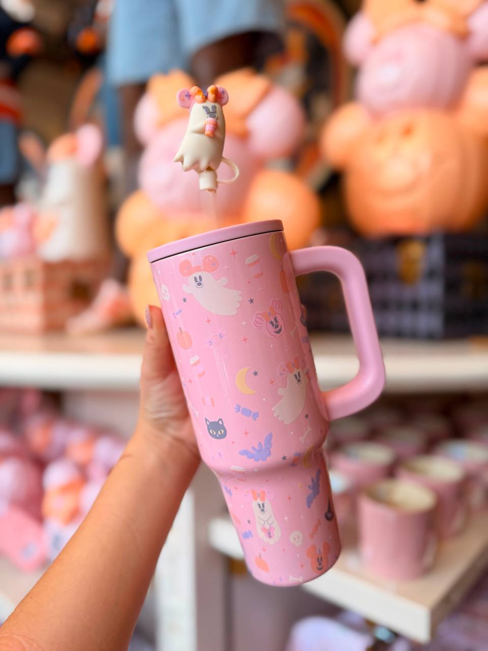 Vaso Mickey y Minnie Halloween Rosado Disney