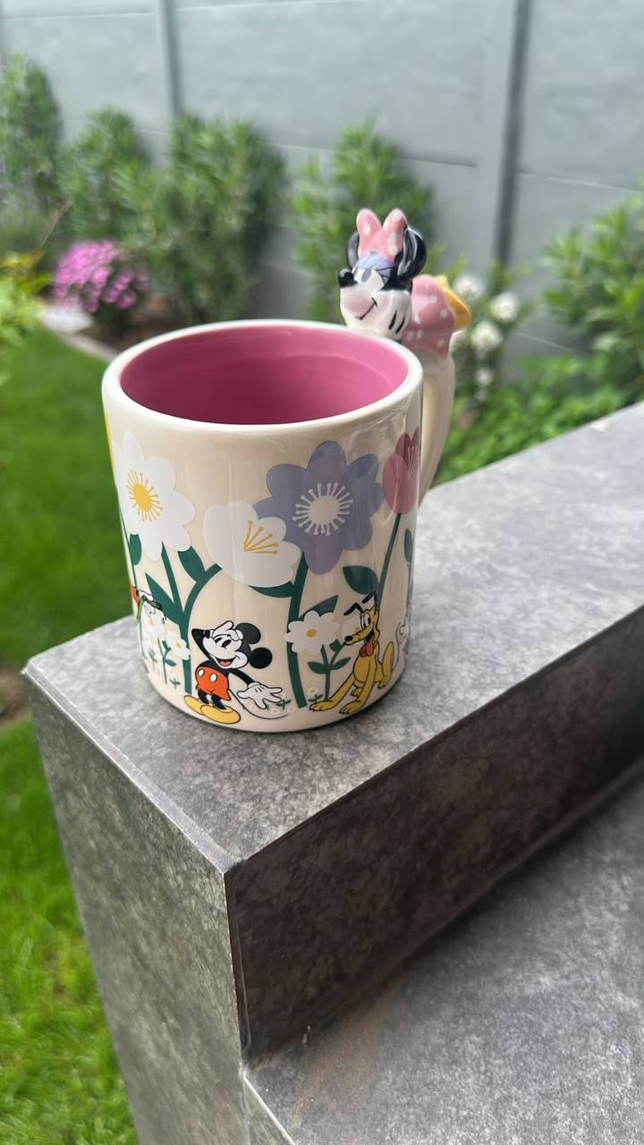 Tazón Minnie con Asa 3D y Flores