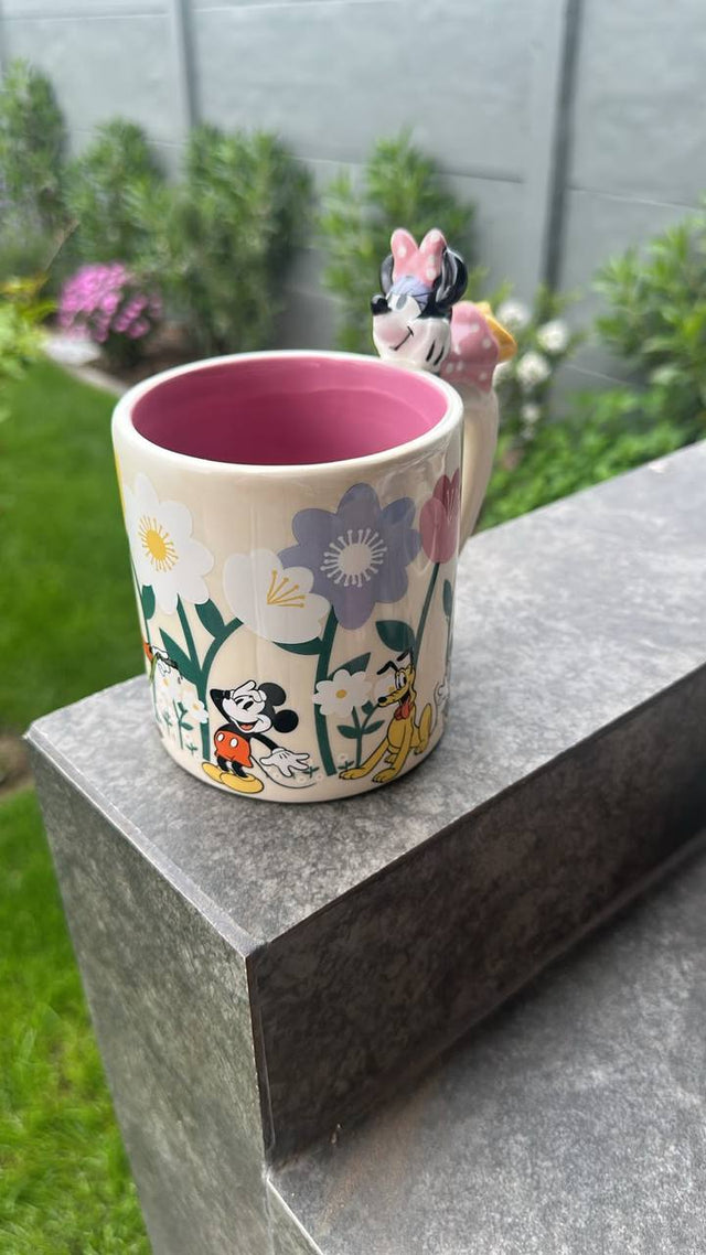 Tazón Minnie con Asa 3D y Flores