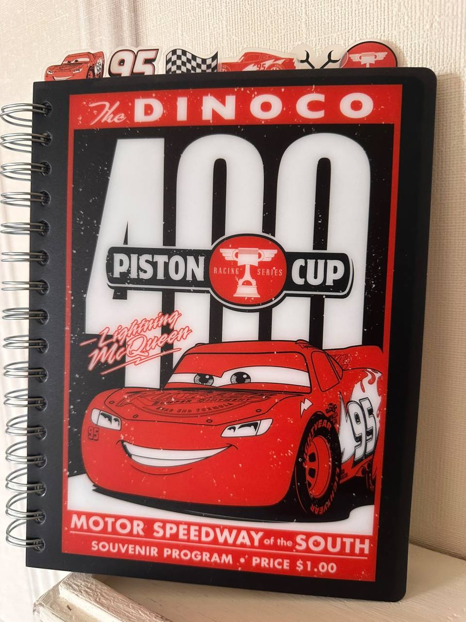 Libreta Cars Rayo McQueen Tapa Negra