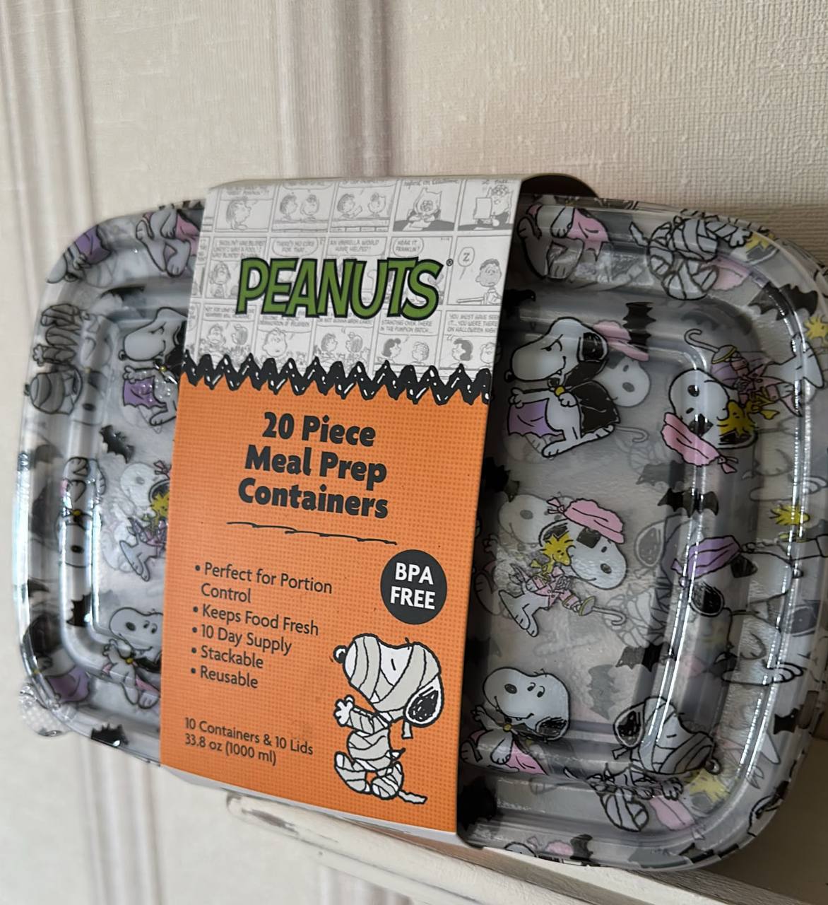 Pote Meal Prep Snoopy 20 Piezas
