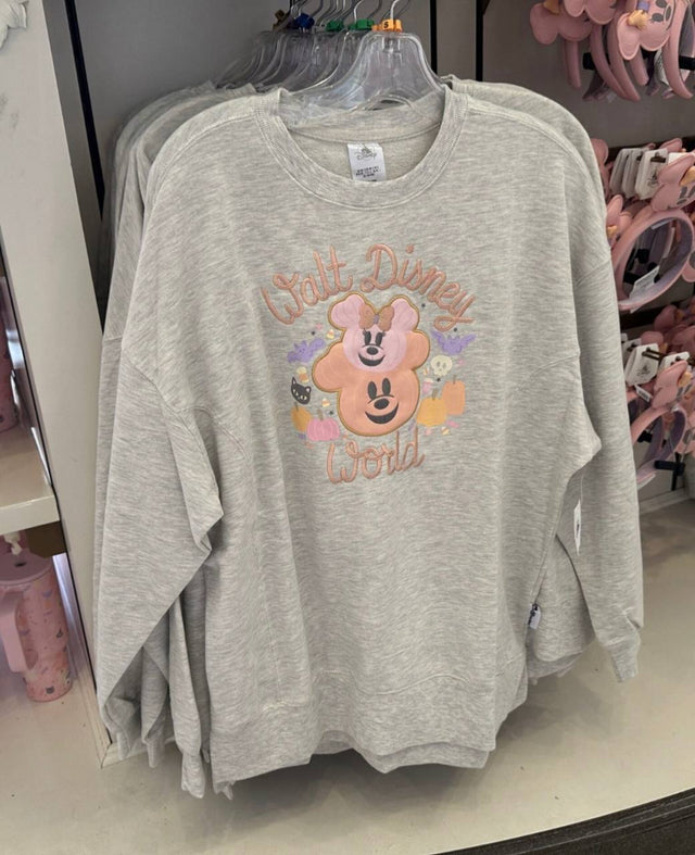 Polerón Mickey y Minnie Halloween Gris