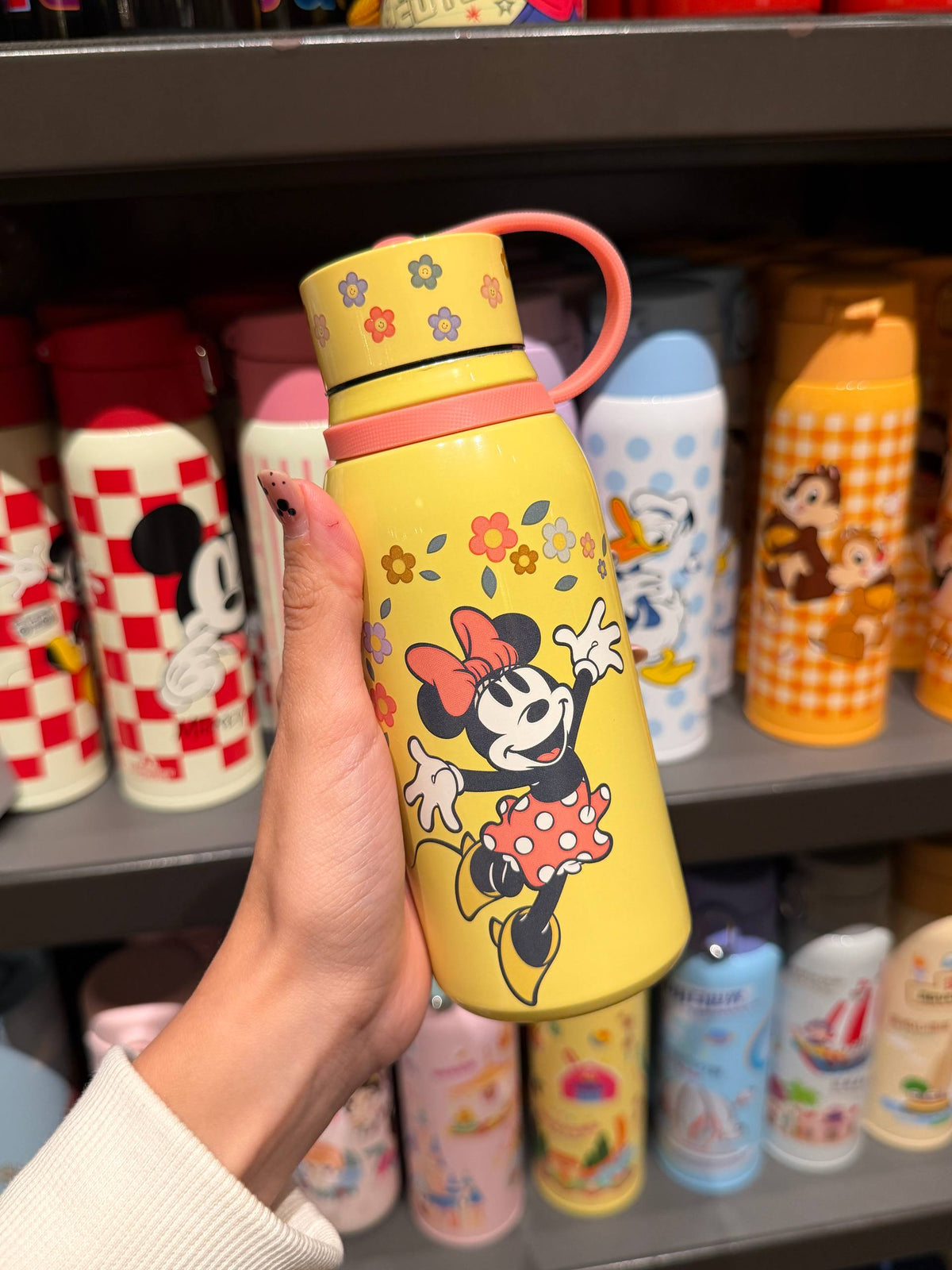 Botella Térmica Minnie con Flores