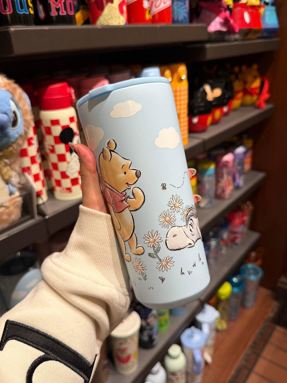 Vaso Térmico Winnie con Eeyore y Flores